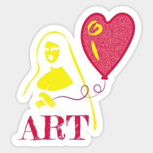 I Love ART Sticker